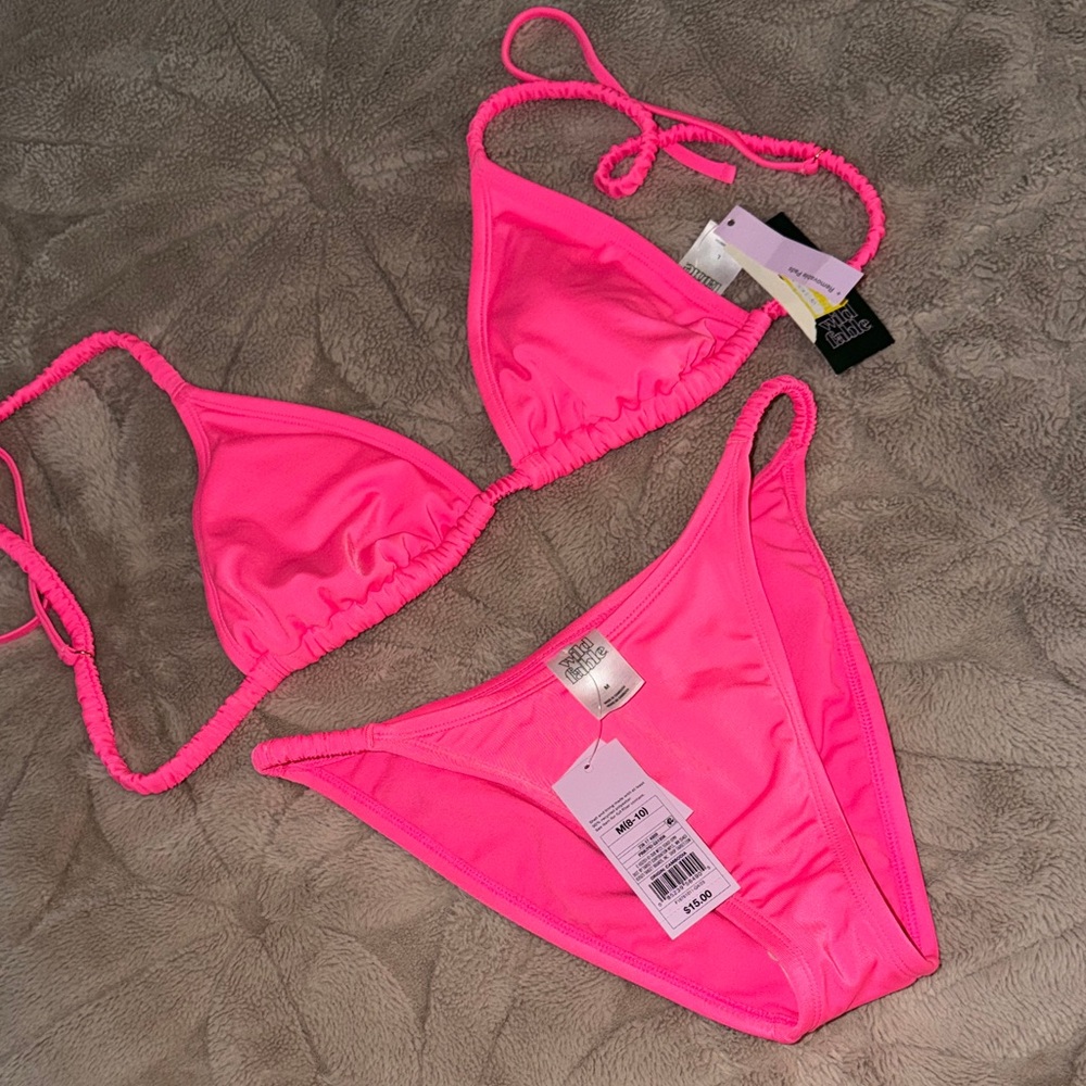 Wild Fable Neon Pink Bikini Set